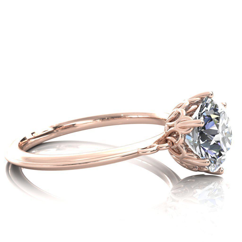 Princess Fairy Tale Round Moissanite Carriage Ring-Custom-Made Jewelry-Fire & Brilliance ®