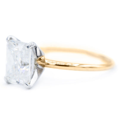 Radiant First Crush FAB Moissanite 4 Prongs FANCY Solitaire Ring-Solitaire Ring-Fire & Brilliance ®