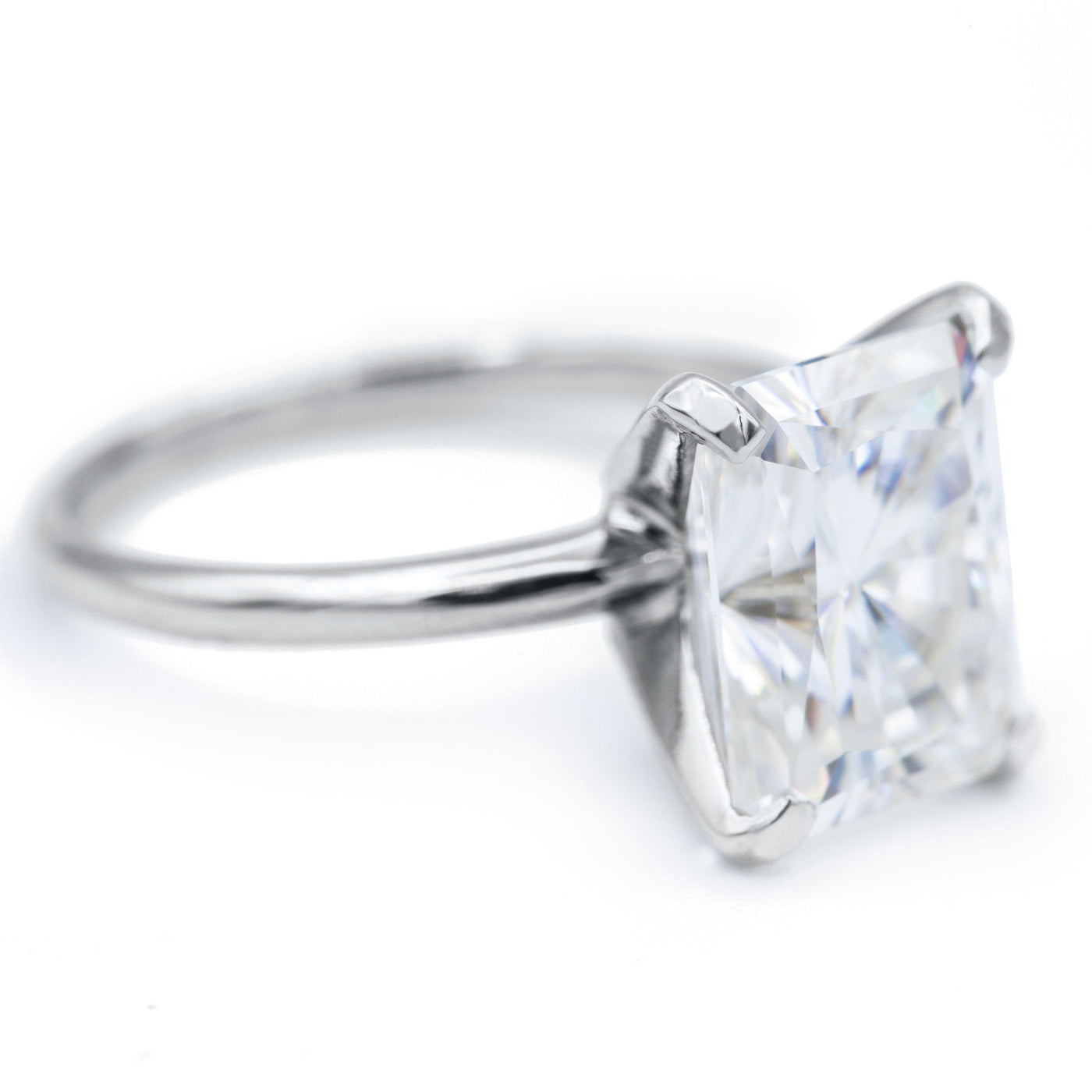 Radiant First Crush FAB Moissanite 4 Prongs FANCY Solitaire Ring-Solitaire Ring-Fire & Brilliance ®