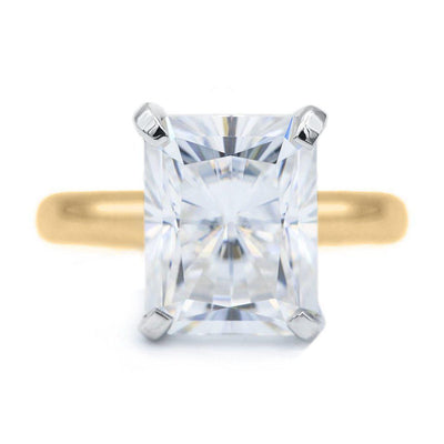 Radiant Moissanite 4 Prongs FANCY Solitaire Ring-Solitaire Ring-Fire & Brilliance ®