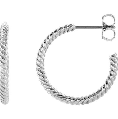 Rope Hoop Earrings-FIRE & BRILLIANCE