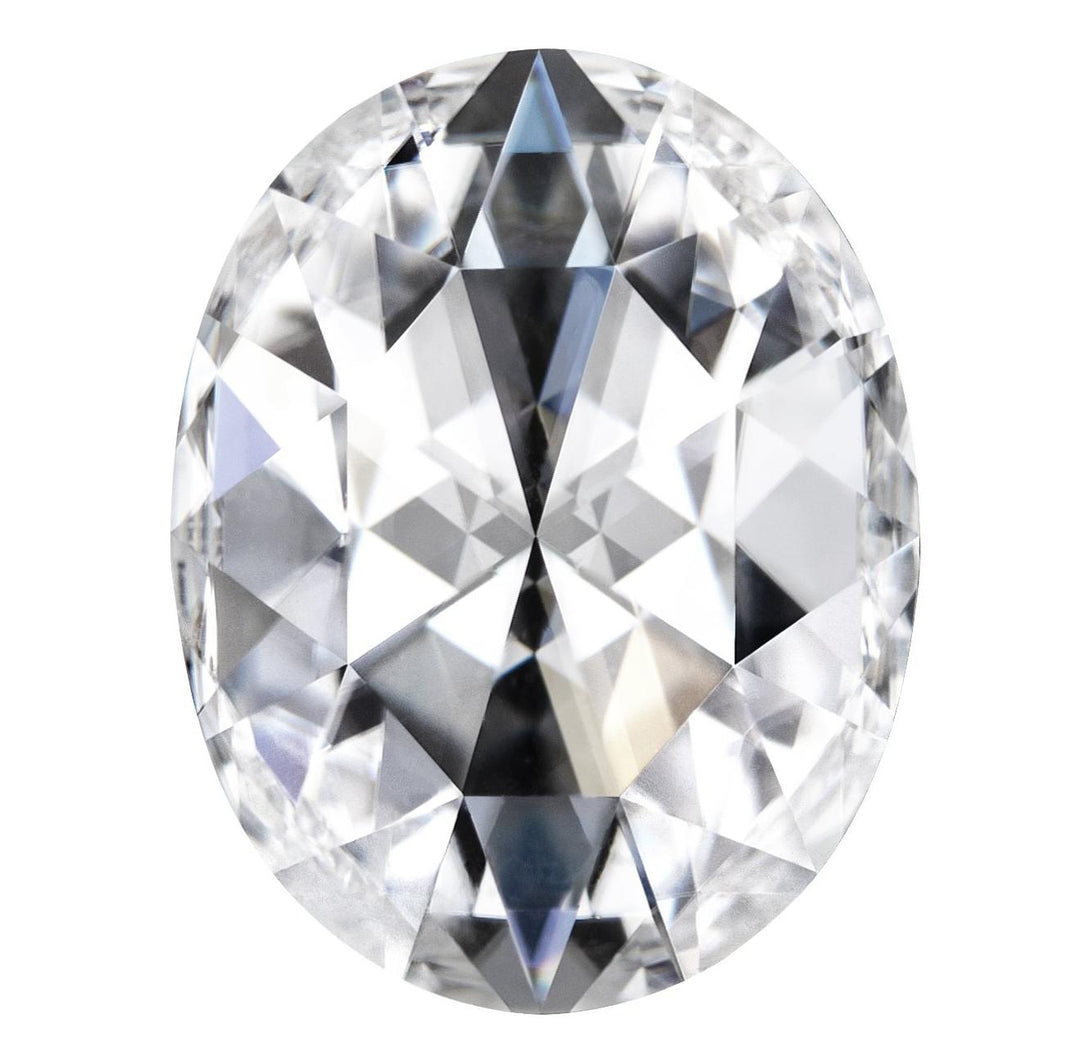 Rose Cut Oval Forever One Charles Colvard Loose Moissanite