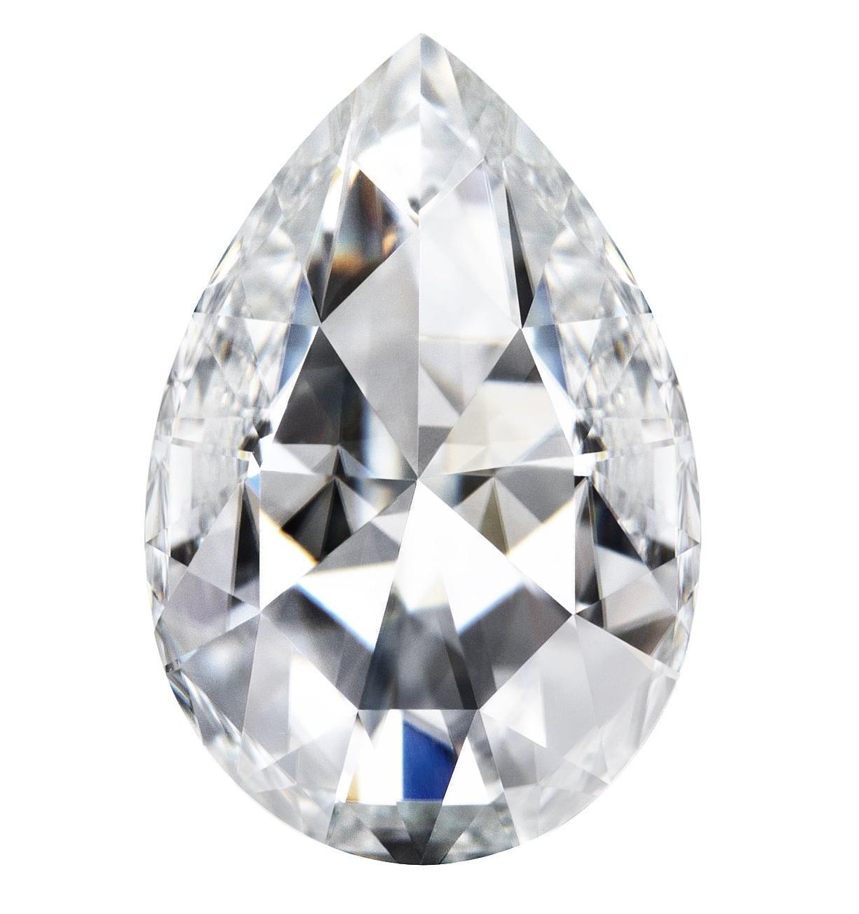 Rose Cut Pear Forever One Charles & Colvard Loose Moissanite Stone-Forever ONE Moissanite-Fire & Brilliance ®
