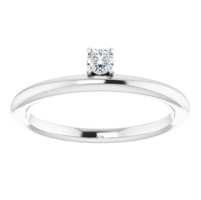 Round 1/10 CT Gemstone Stackable Ring-FIRE & BRILLIANCE