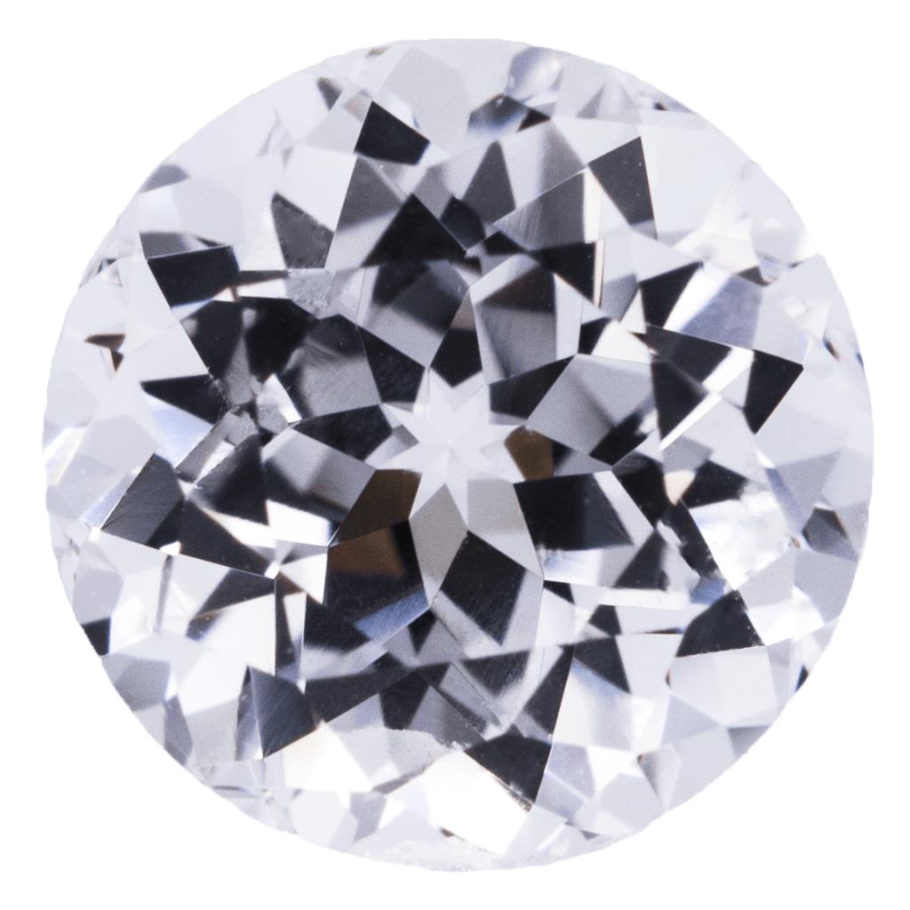 Round Chatham Lab-Grown White Sapphire Gems-Chatham Lab-Grown Gems-Fire & Brilliance ®