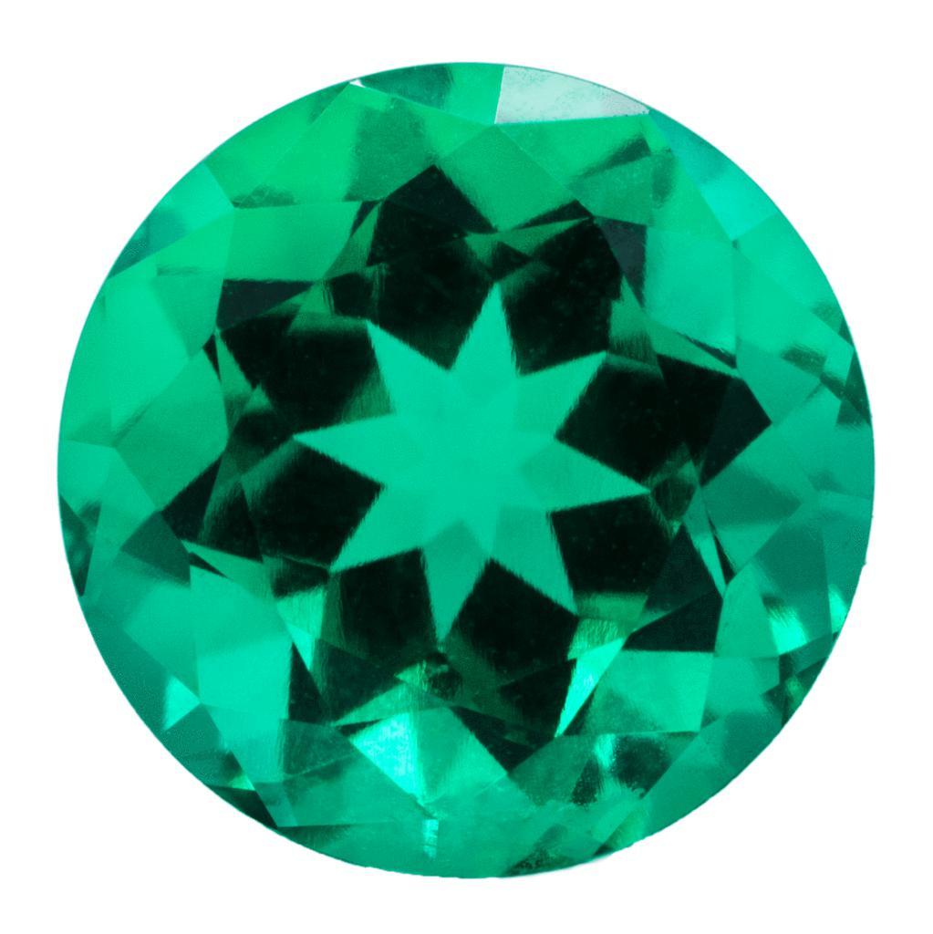 Round FAB Lab-Grown Emerald Gems-FIRE & BRILLIANCE