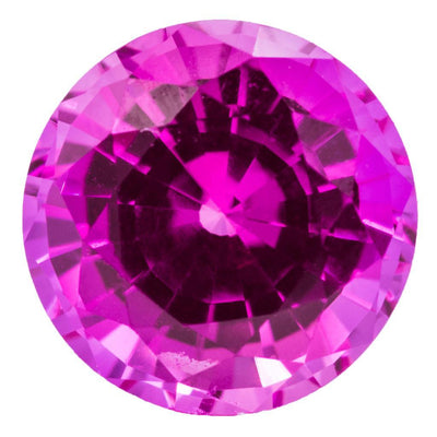 Round FAB Lab-Grown Pink Sapphire Gems-FIRE & BRILLIANCE