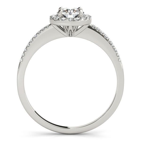 Roxy Round Moissanite Diamond Halo Radiant Basket Engagement Ring-Custom-Made Jewelry-Fire & Brilliance ®