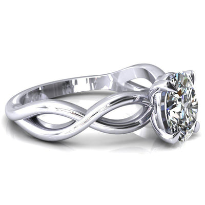 Sabina Oval Moissanite 4 Claw Prong 3/4 Infinity Ring Engagement Ring-FIRE & BRILLIANCE