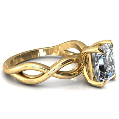Sabina Radiant Moissanite 4 Claw Prong 3/4 Infinity Ring Engagement Ring-FIRE & BRILLIANCE