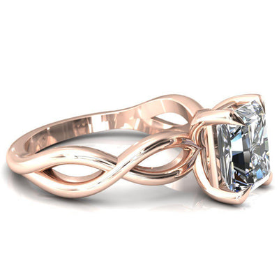 Sabina Radiant Moissanite 4 Claw Prong 3/4 Infinity Ring Engagement Ring-FIRE & BRILLIANCE