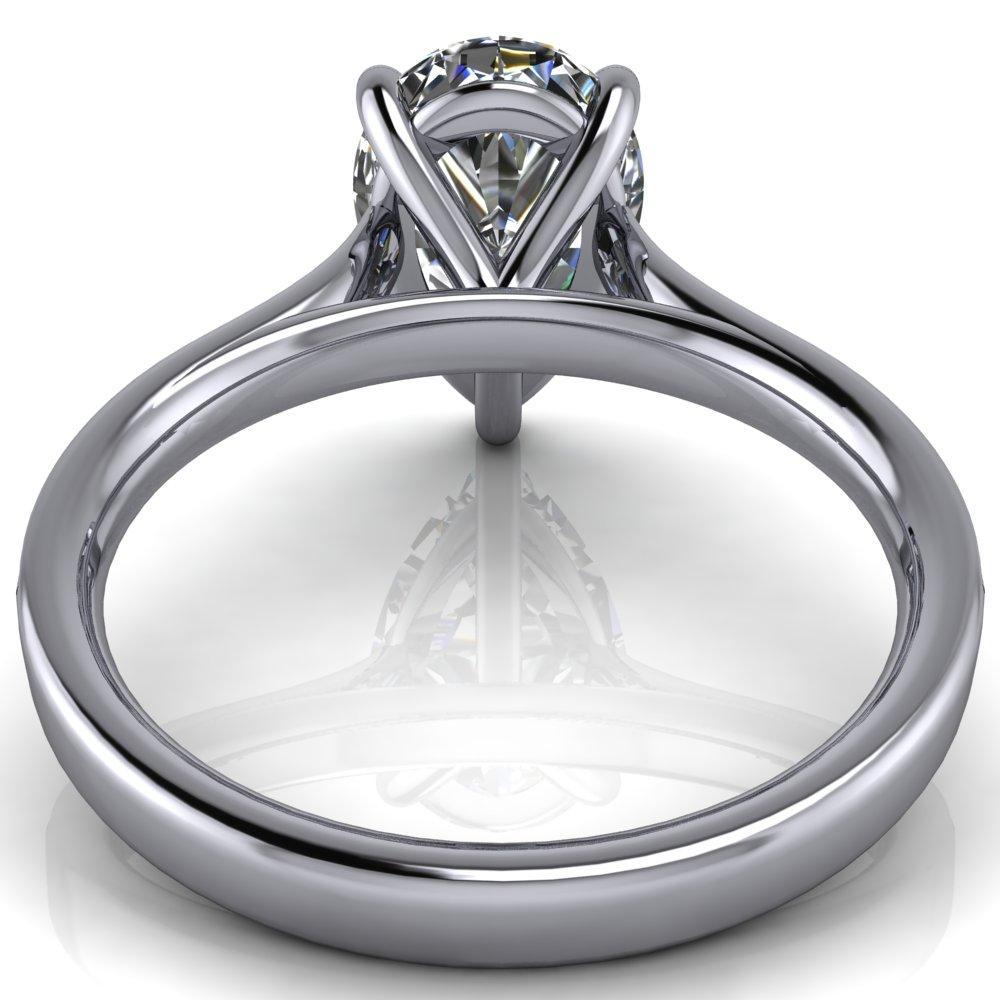 Sonia Pear Moissanite 3 Prong Bar Shank Engagement Ring-Custom-Made Jewelry-Fire & Brilliance ®