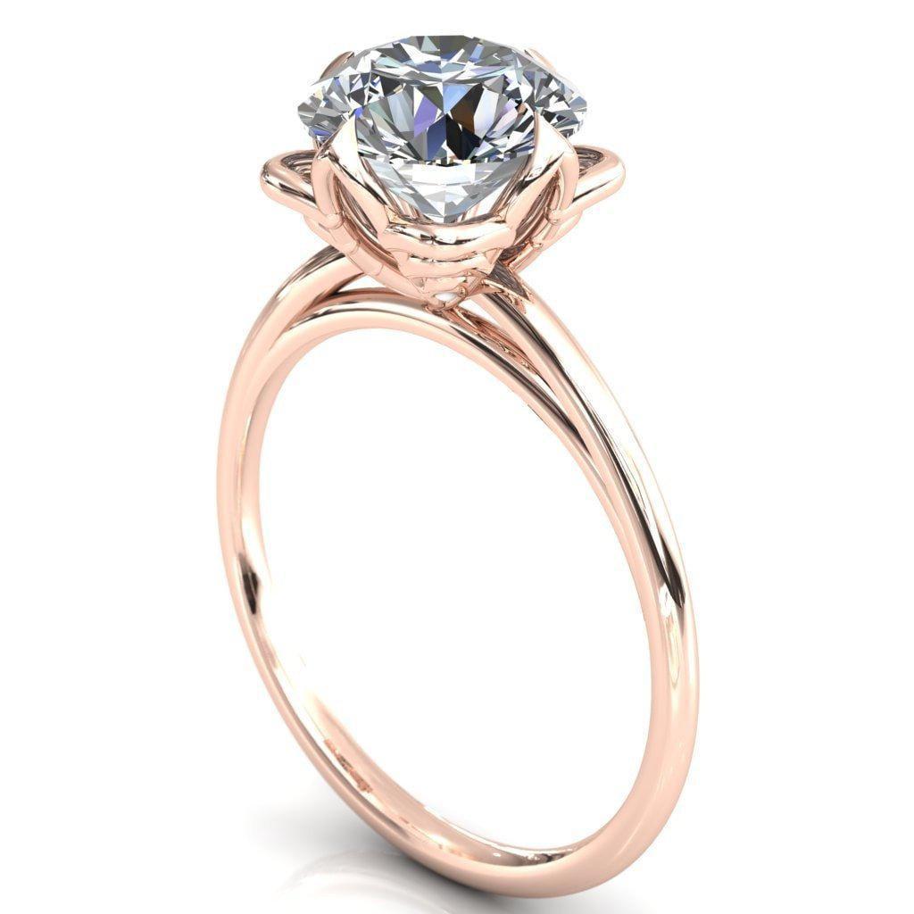 Spring Shine Round Moissanite Engagement Ring-Custom-Made Jewelry-Fire & Brilliance ®