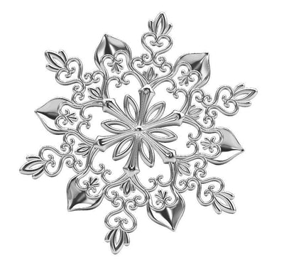 Sterling Silver Snowflake Christmas Ornament-FIRE & BRILLIANCE
