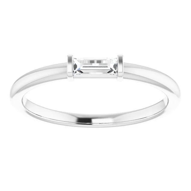 Straight Baguette Gemstone Stackable Ring-FIRE & BRILLIANCE