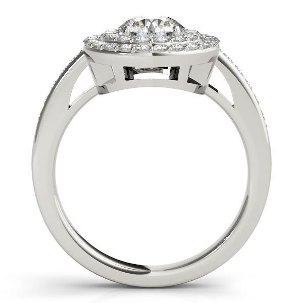 Susannah Round Moissanite Channel Shank Double Halo Engagement Ring-Custom-Made Jewelry-Fire & Brilliance ®