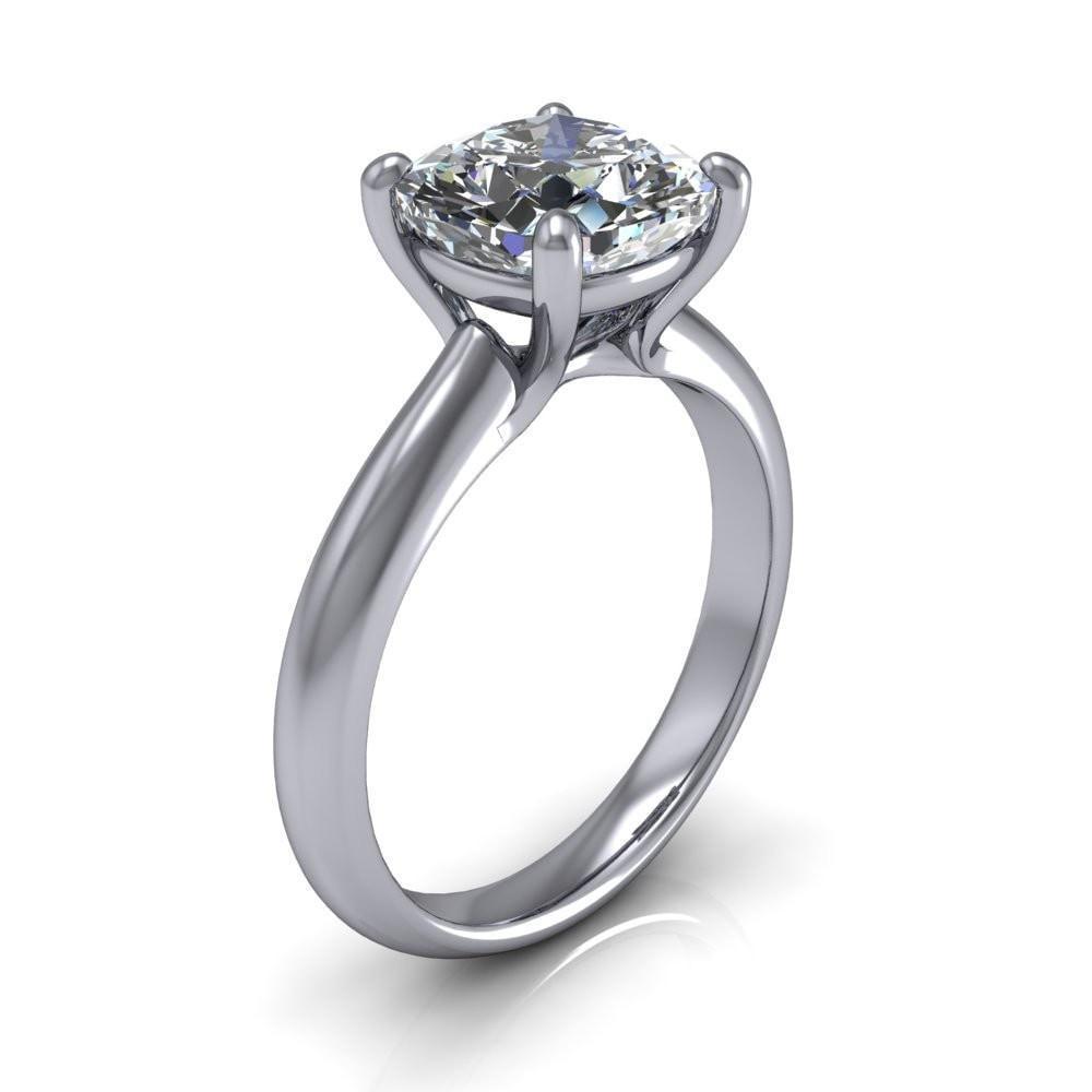 Sweeting Cushion Moissanite 4 Prong Ring-Custom-Made Jewelry-Fire & Brilliance ®