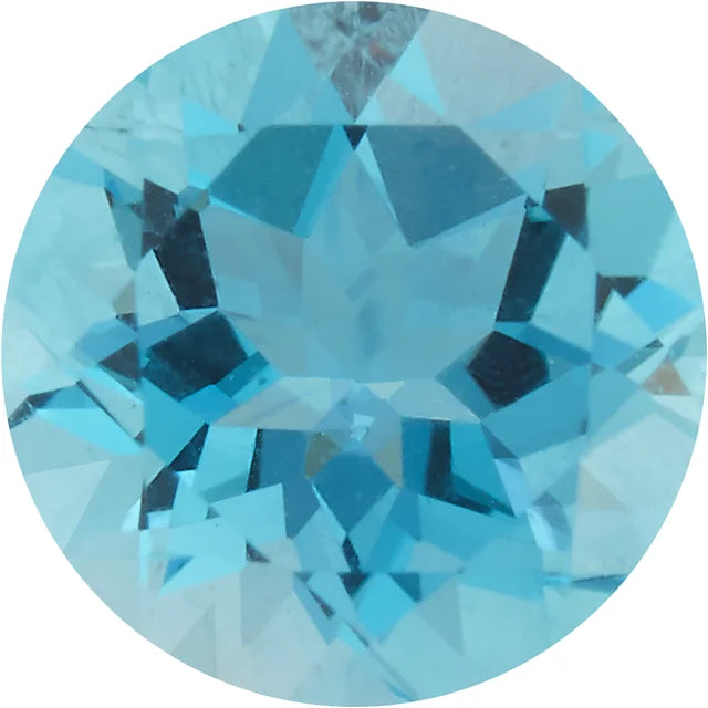 Round Swiss Blue Topaz Natural Gemstones