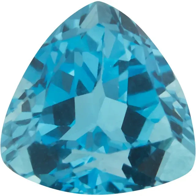 Trillion Swiss Blue Topaz Natural Gemstones
