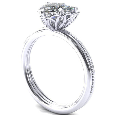 Syeda Trillion Moissanite 6 Prong Engagement Ring-Custom-Made Jewelry-Fire & Brilliance ®