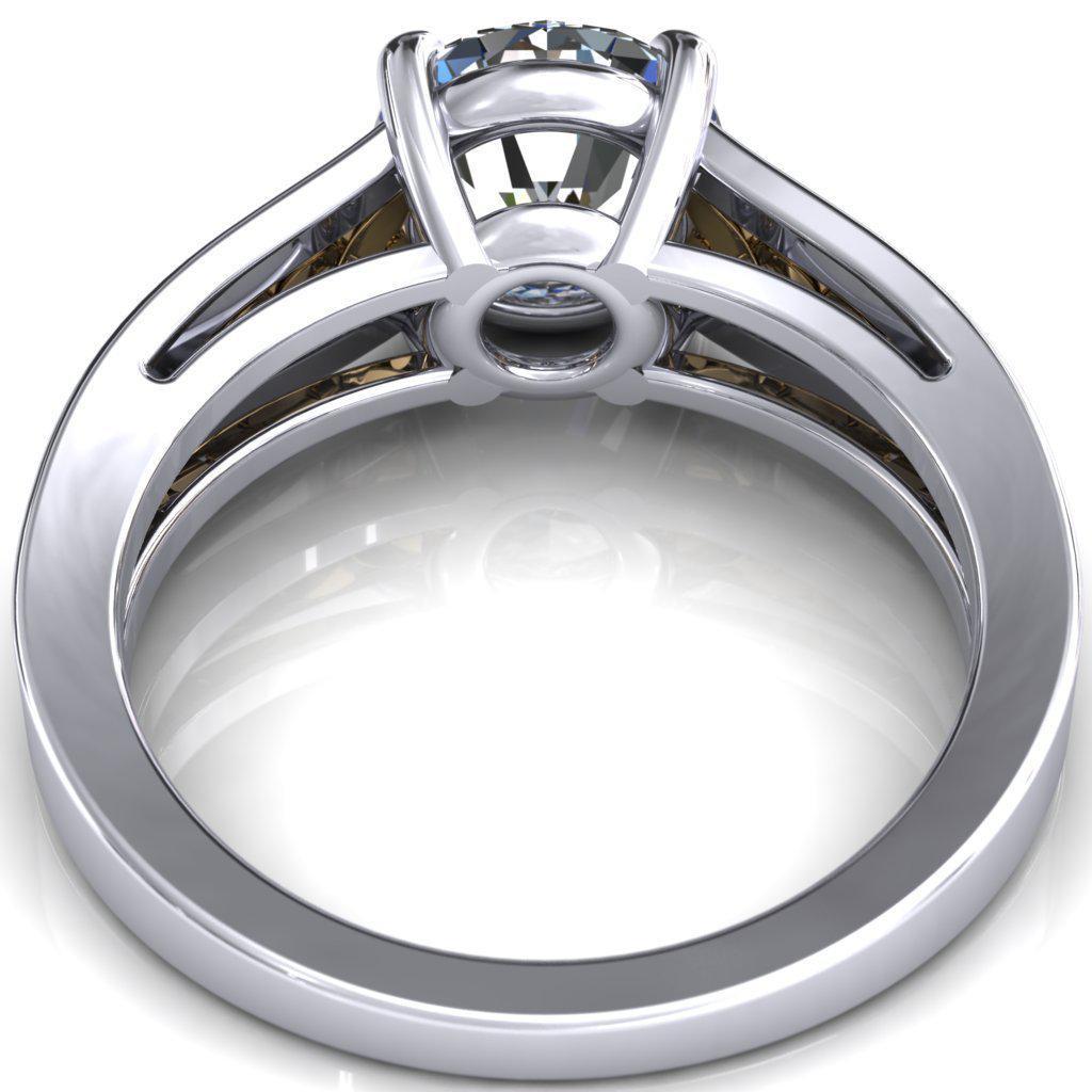 Tayah Round Moissanite 4 Prong Engagement Ring-Custom-Made Jewelry-Fire & Brilliance ®