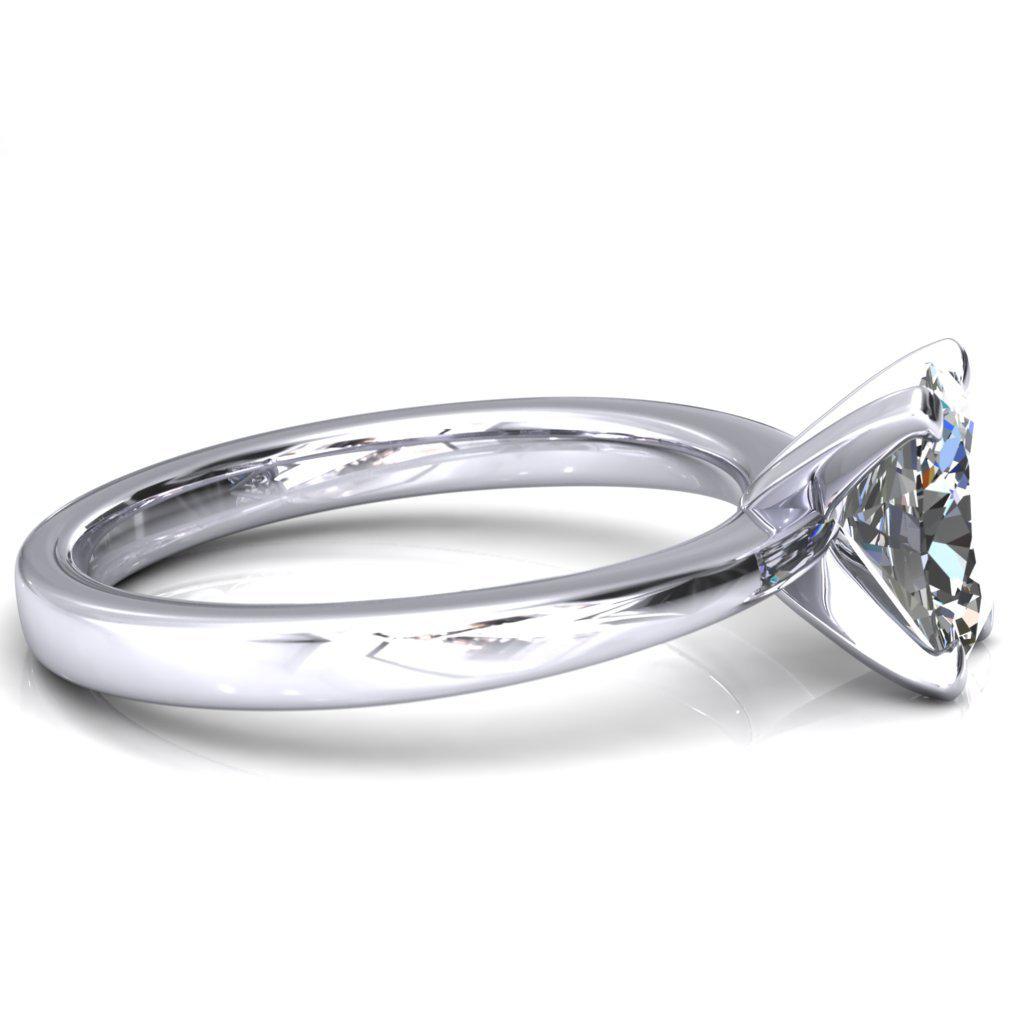 Tessa Oval Lab Grown Diamond 4 Prong Pitched Shoulders Solitaire Engagement Ring