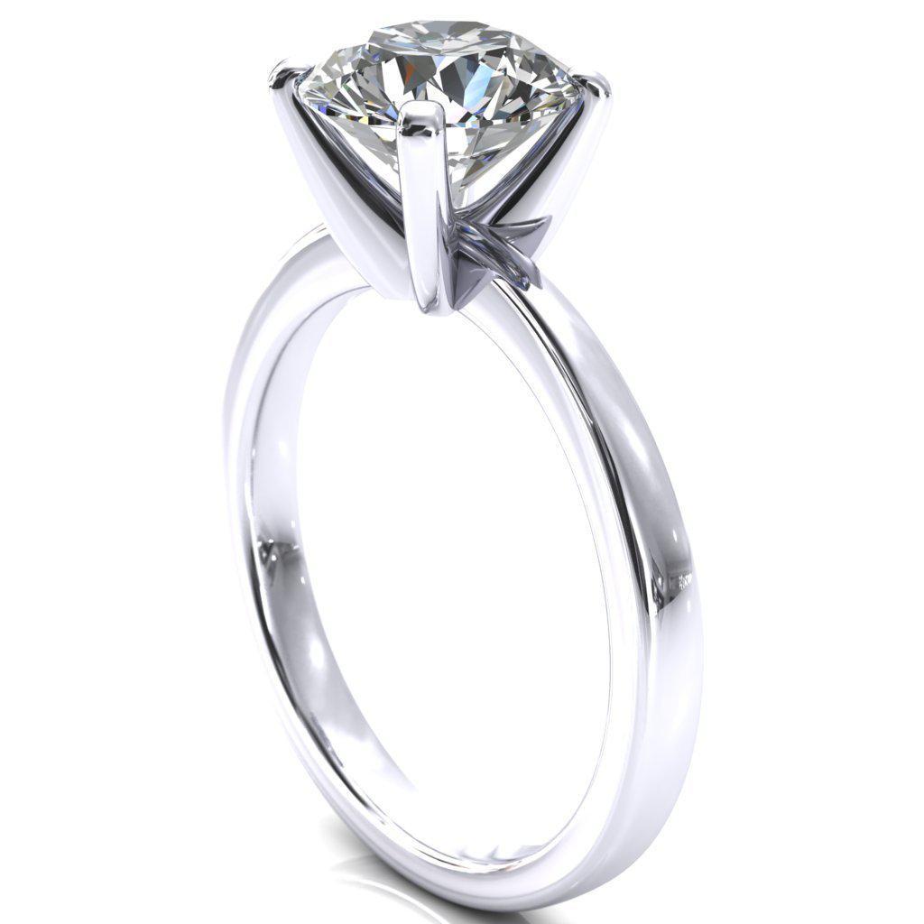 Tessa Round Lab-Grown Diamond Center 4 Prong Pitched Shoulders Solitaire Engagement Ring
