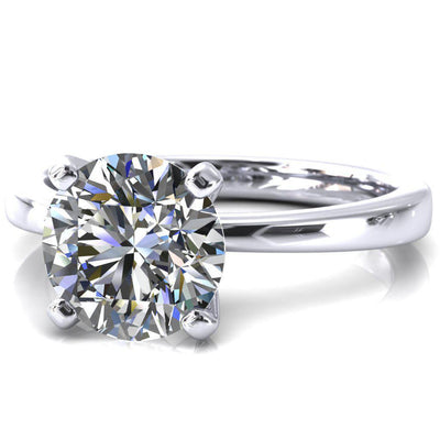Tessa Round Lab-Grown Diamond Center 4 Prong Pitched Shoulders Solitaire Engagement Ring