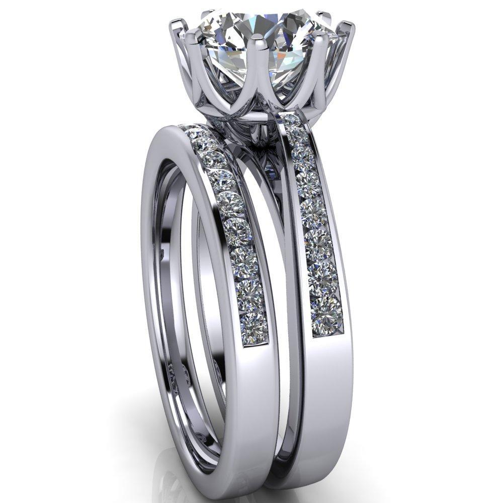 Micropave Queen Crown Setting Engagement Ring (14K) – Popular J