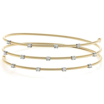 Trifecta Wire Moissanite or Diamond Bangle-Custom-Made Jewelry-Fire & Brilliance ®
