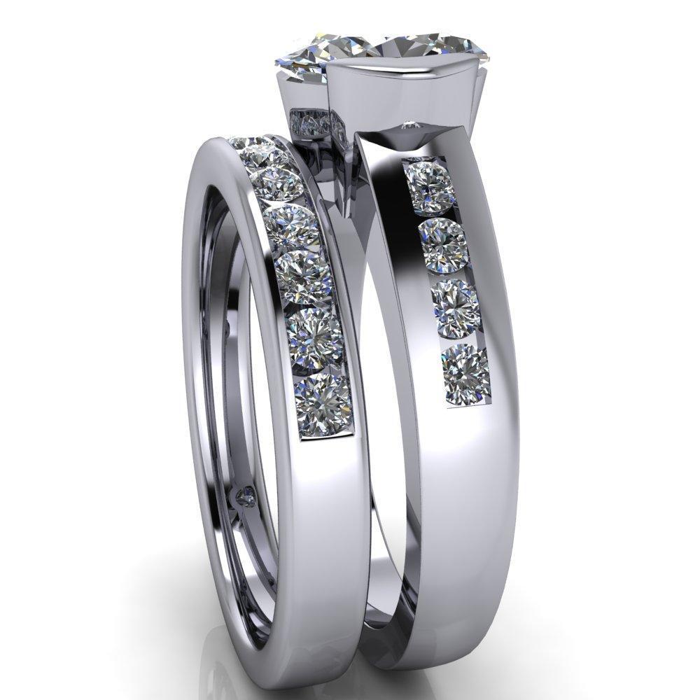 Vixxen Oval Moissanite Diamond Channel Ring-Custom-Made Jewelry-Fire & Brilliance ®