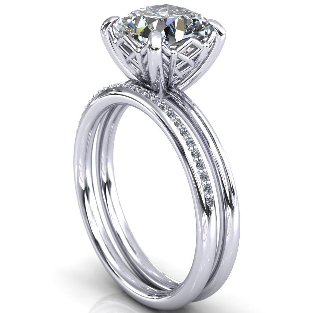 Winds Cushion Moissanite Aviator Engagement Ring-Custom-Made Jewelry-Fire & Brilliance ®
