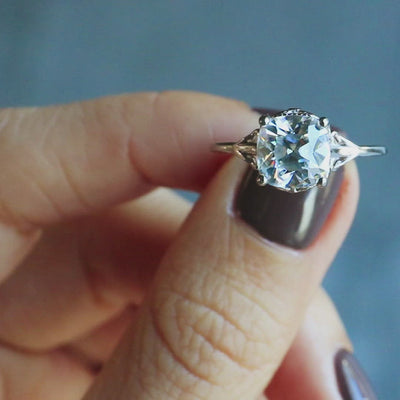 Jules Cushion Moissanite Filigree Custom Bezel Diamond Design Ring