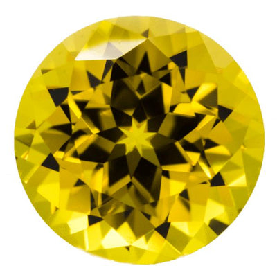 FAB Lab-Grown Round Yellow Sapphire Stone Size-FIRE & BRILLIANCE