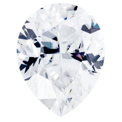 First Crush Moissanite - Crushed Ice Pear Cut-OPTIONS_HIDDEN_PRODUCT-Fire & Brilliance ®