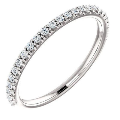 Matching Ice Solitaire Band (Optional)-FIRE & BRILLIANCE