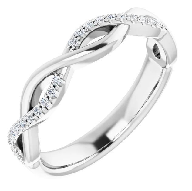 Juliette Round Diamond or Moissanite 1/2 Eternity Ice Solitaire 1/8 CTW Band